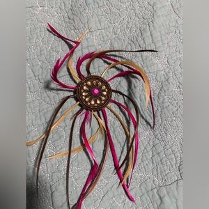 Artisan made fascinator, hat band flair, or lapel clip